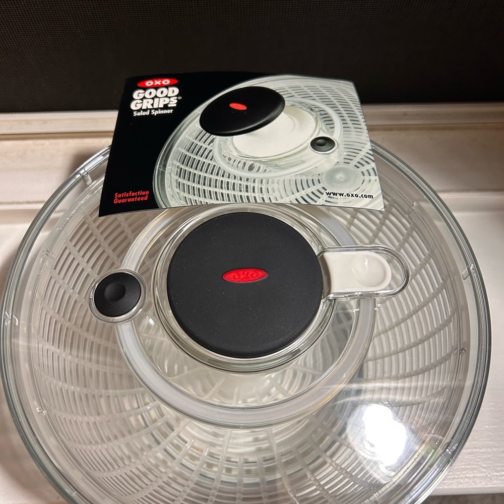 Oxo Good Grips Clear Salad Spinner with Black and Red Accents